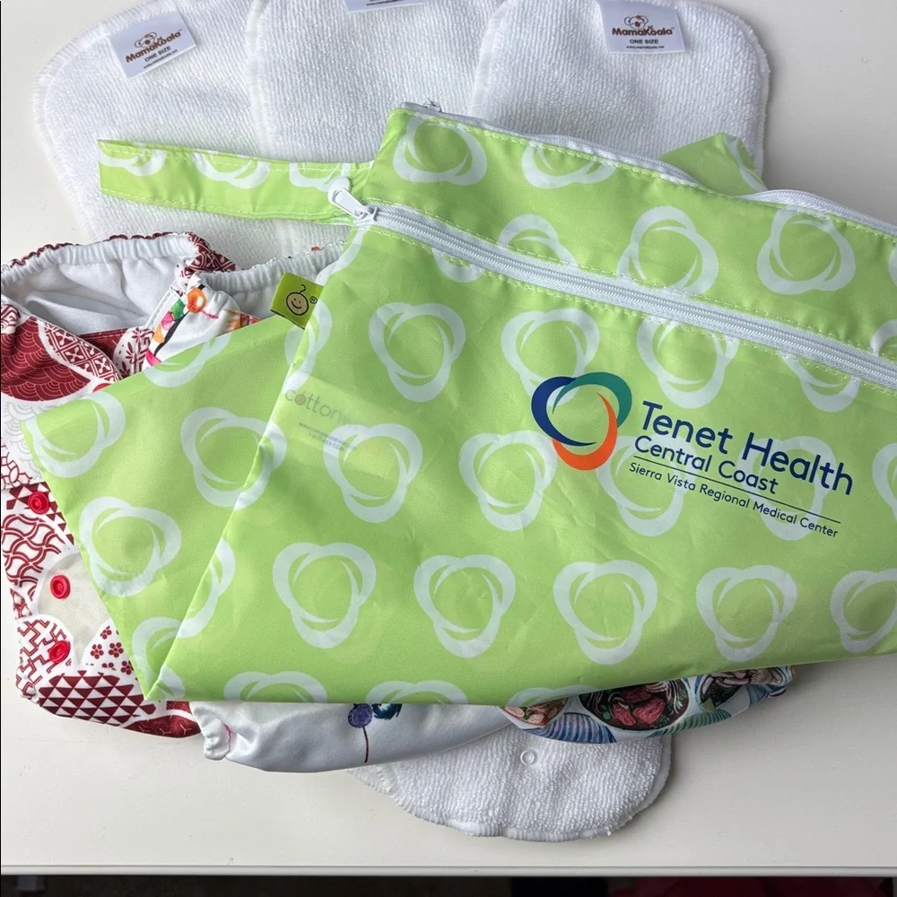 NEW Mama Kuala Feather Print Diaper Cover with MK Insert